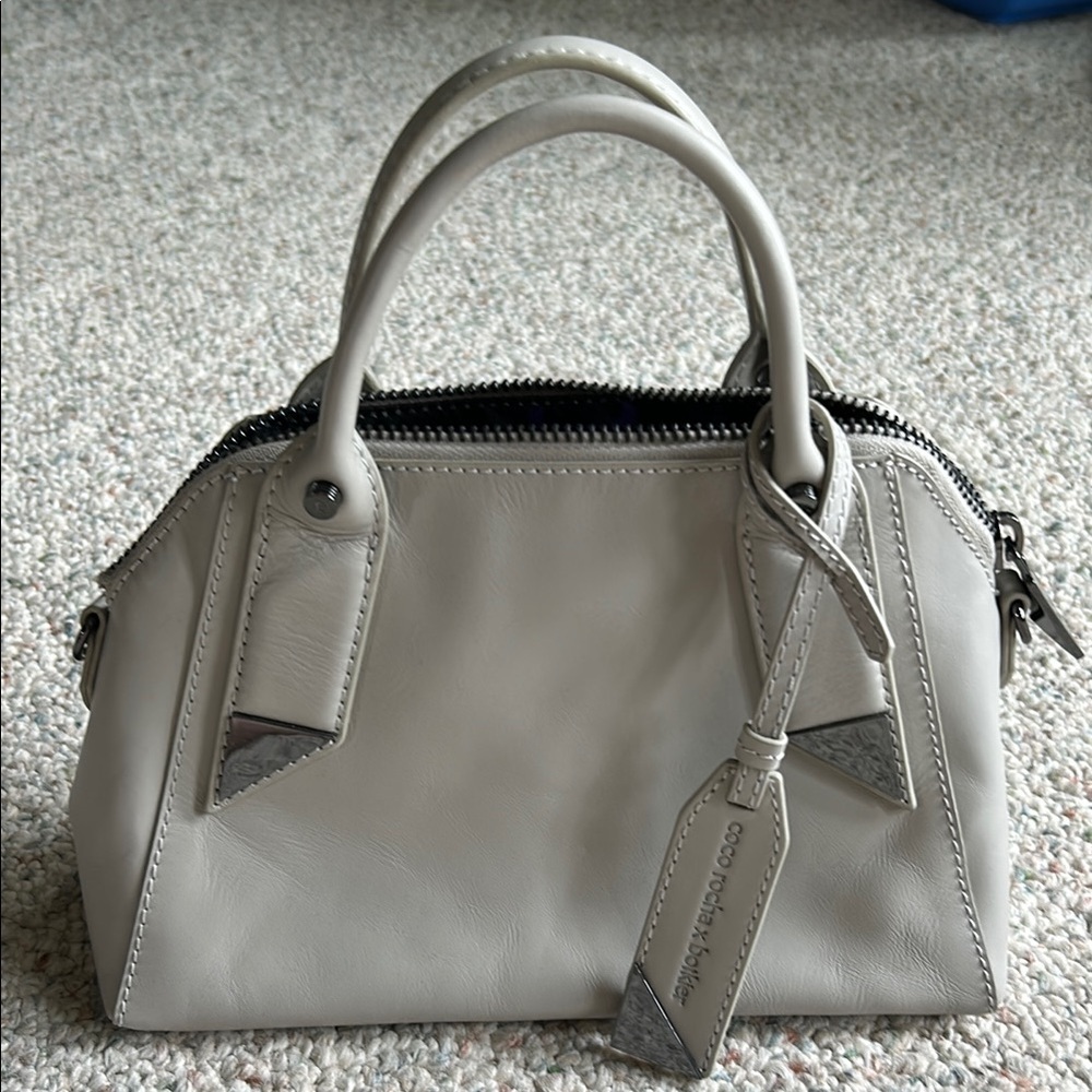Coco Rocha x Botkier Gray Satchel with Silver Hardware